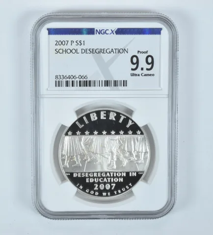 2007-P Desegregation Commemorative Silver Dollar Proof 9.9 UCAM NGC X NGCX