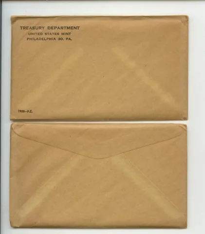 1958 Proof Set in Unopened SEALED Original Envelope & Flatpack (5 Coins)