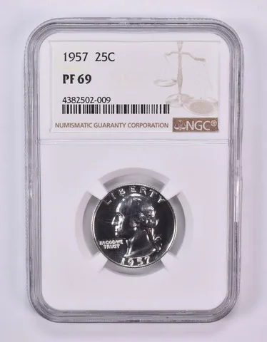 1957-P Washington Quarter PF69 NGC Brown Label