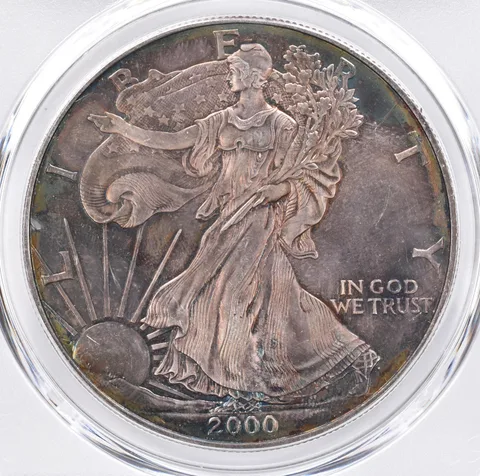 2000 American Silver Eagle MS67 PCGS Beautiful Tone *1321
