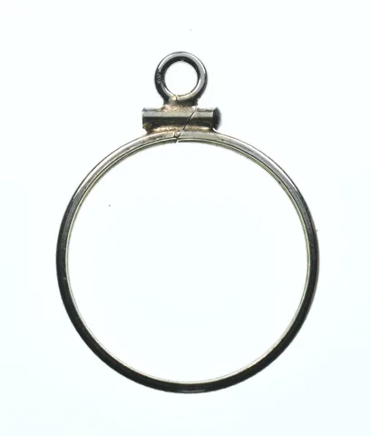 Sterling Silver 20 MM Coin Bezel Pendant Frame Edge *2372