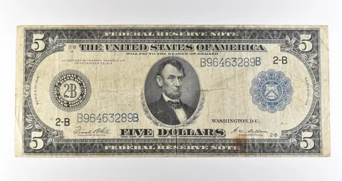 1914 $5 New York NY FRN Blue Seal Large Note Fr#851a *4644