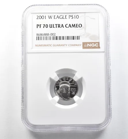 2001-W $10 American Platinum Eagle 1/10 Oz Platinum PF70 UCAM NGC
