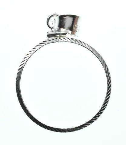 Sterling Silver 24.3 MM US Quarter Coin Bezel Pendant Frame Edge *2337