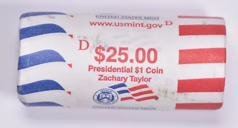 2009-D Zachary Taylor Presidential $1 Coin Roll $25 Unc US Mint BU