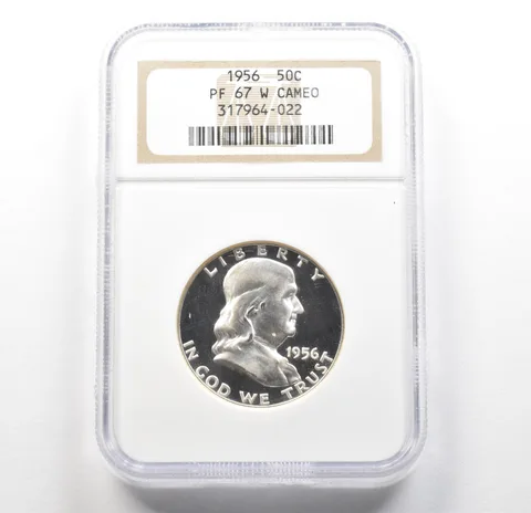 1956 Franklin Half Dollar PF67 Cameo NGC a6244