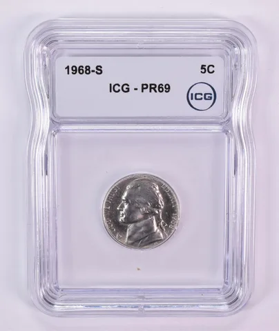 1968-S Jefferson Nickel PR69 ICG