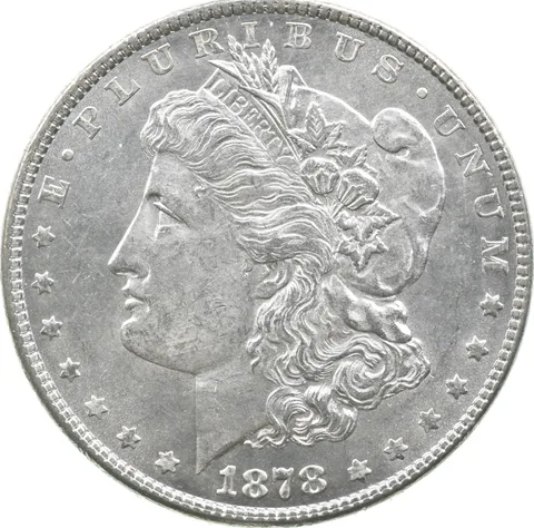 1878 Morgan Silver Dollar 7/8 TF 7/8TF a9171
