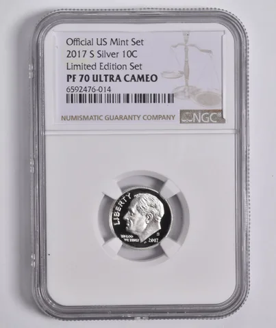 2017-S Silver Roosevelt Dime Limited Edition PF70 UCAM NGC BROWN Lbl