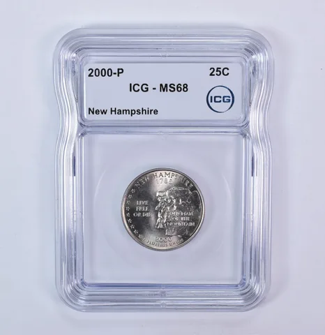2000-P Washington State Quarter New Hampshire MS68 ICG