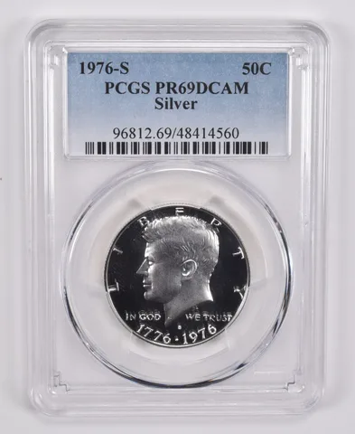 1976-S Kennedy Half Dollar Silver PR69 DCAM PCGS Blue Label