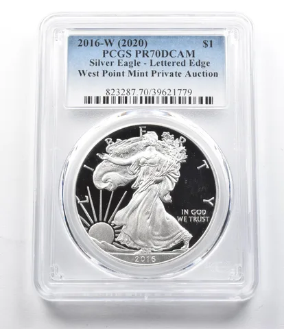 PR70DCam 2016-W (2020) American Silver Eagle West Point Private Auct. PCGS a5921
