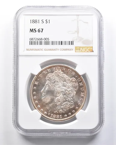 1881-S Morgan Silver Dollar MS67 NGC *6381