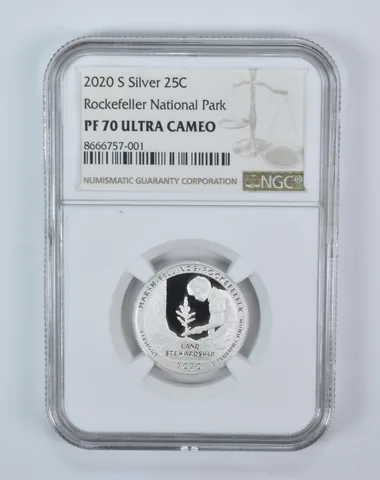 2020-S Washington Quarter ATB Silver Rockefeller PF70 UCAM NGC