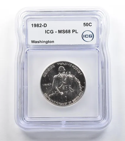 1982-D George Washington Commemorative Half Dollar MS68 PL ICG *5430