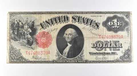 1917 $1 Legal Tender Large Note Red Seal FR#39 *0596