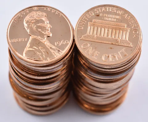 (50) Proof 1960 Lincoln Memorial Cents - ROLL of 50 Coins