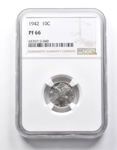 PF66 1942 Mercury Dime NGC a0000