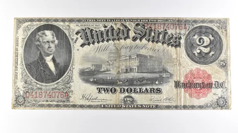 1917 $2 Legal Tender Large Note Red Seal FR#60 a0634
