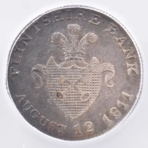 1811 Great Britain 6 Pence Flintshire Bank Token MS63 ICG Beautiful Tone *1938