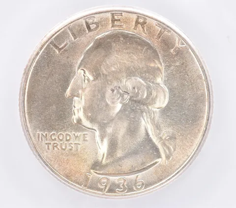 1936 Washington Quarter MS65 ICG Beautiful Tone *2511