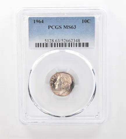 1964 Roosevelt Dime MS63 PCGS Beautiful Tone *1021