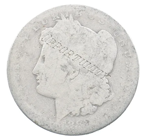 1882-O Morgan Silver Dollar Opportunity Hobo Art Engraved *1179