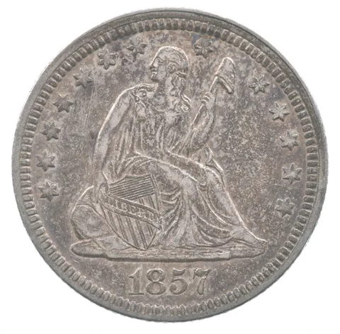 1857 Seated Liberty Quarter *6666