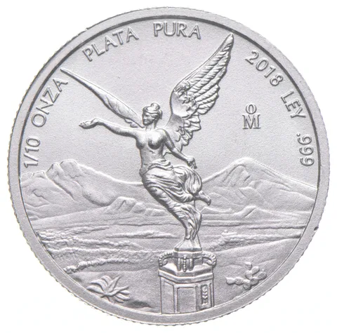 2018 Mexico 1/10 Onza Libertad 1/10 Oz Silver BU
