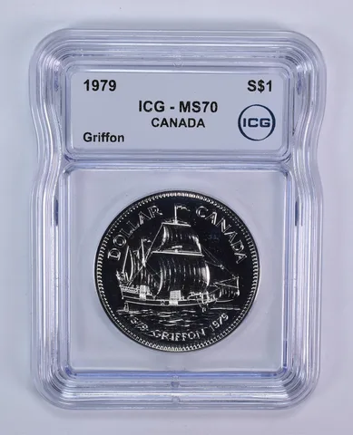 1979 Canada 1 Dollar Silver Griffon MS70 ICG