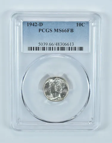 1942-D Mercury Dime MS66 FB PCGS Blue Label