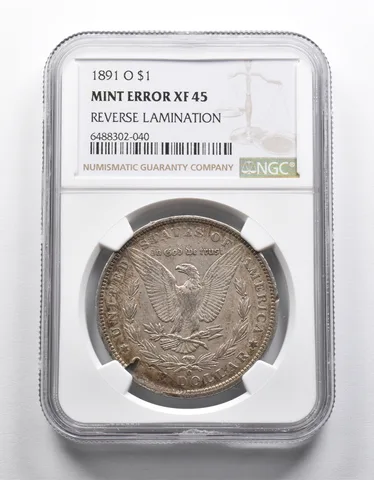 Mint Error XF45 1891-O Morgan Silver Dollar REV Lamination NGC *1981