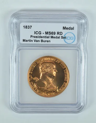 (1837) Presidential Medal Set Martin Van Buren MS69 RD ICG