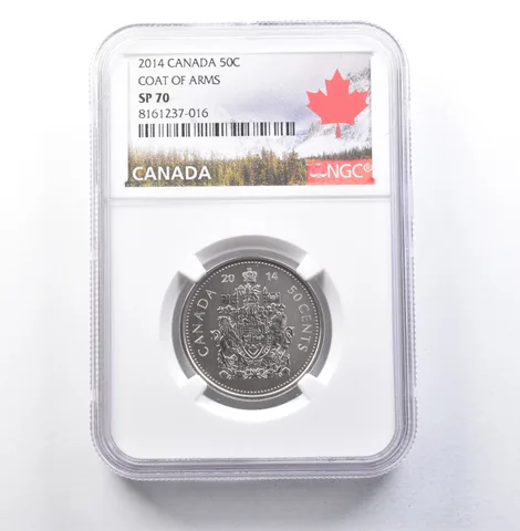 2014 Canada 50 Cents Coat Of Arms SP70 NGC *5925
