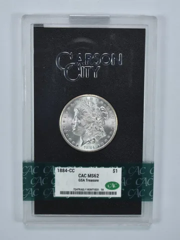 1884-CC Morgan Silver Dollar GSA Treasure MS62 CAC CACg