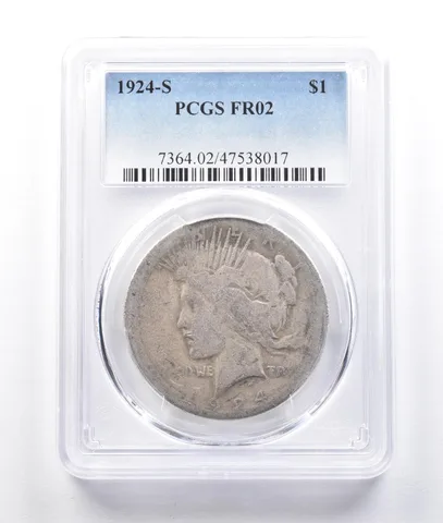 1924-S Peace Silver Dollar FR02 PCGS Lowball a2609