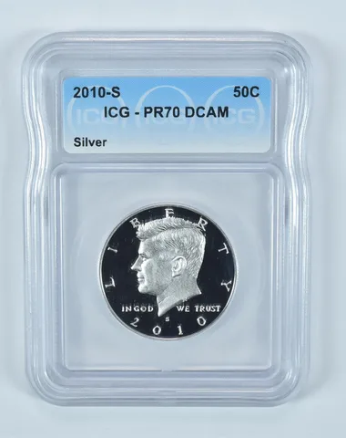 2010-S Kennedy Half Dollar Silver PR70 DCAM ICG