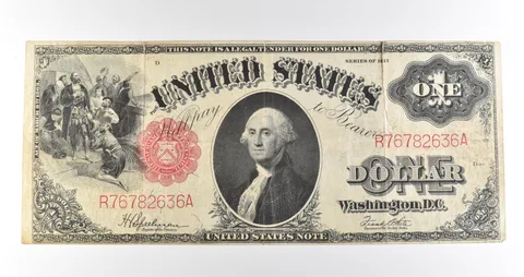 1917 $1 Legal Tender Red Seal Large Note Fr#39 *4582