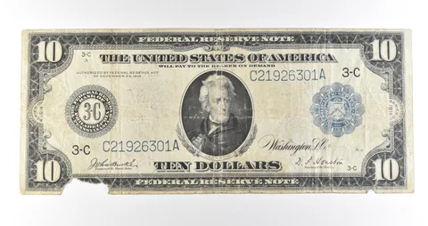 1914 $10 Philadelphia PA FRN Blue Seal Large Note Fr#914 *4599