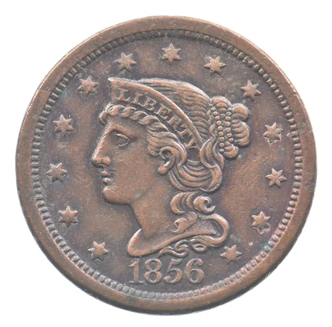 1856 Braided Hair Large Cent *2781