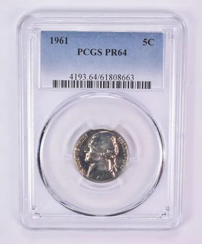 1961 Jefferson Nickel PR64 PCGS Beautiful Tone *1118