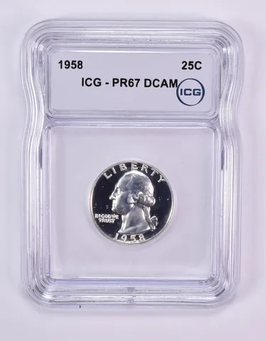 1958 Washington Quarter PR67 DCAM ICG