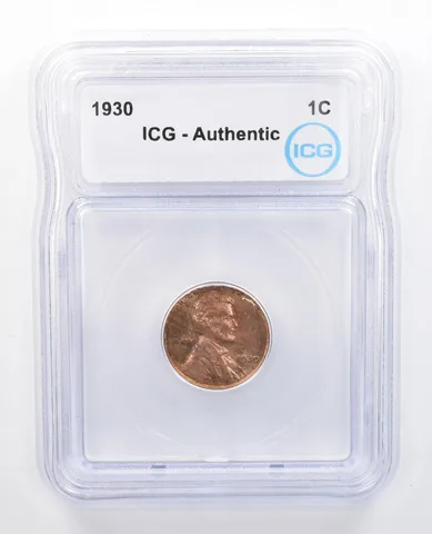 1930 Lincoln Wheat Cent Authentic ICG Beautiful Tone *7635
