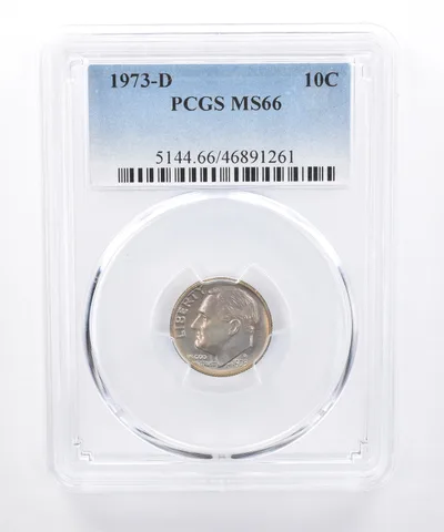1973-D Roosevelt Dime MS66 PCGS Beautiful Tone *8301