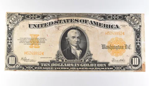 1922 $10 Gold Certificate Large Note Yellow Seal *9700
