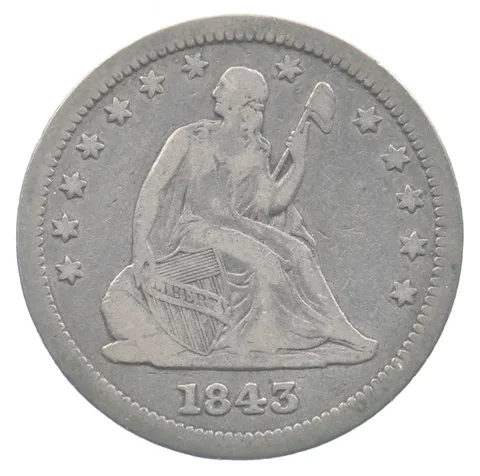 1843 Seated Liberty Quarter *4750