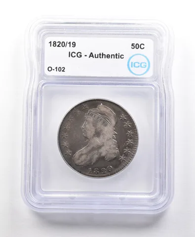 1820/19 Capped Bust Half Dollar O-102 Authentic ICG *5626