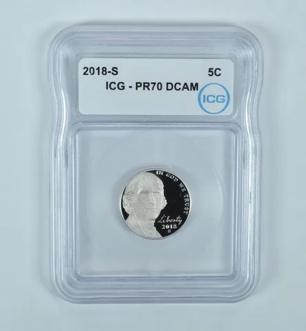 2018-S Jefferson Nickel PR70 DCAM ICG