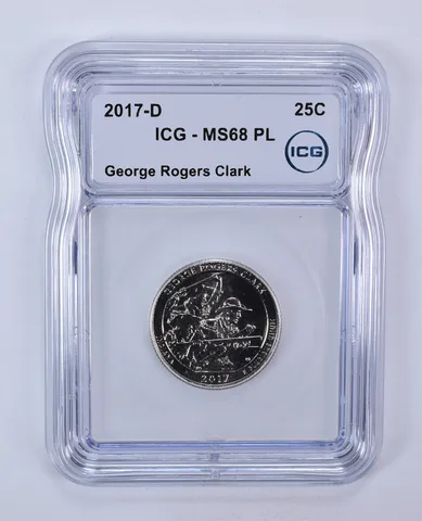 2017-D Washington Quarter ATB George Rogers Clark MS68 PL ICG