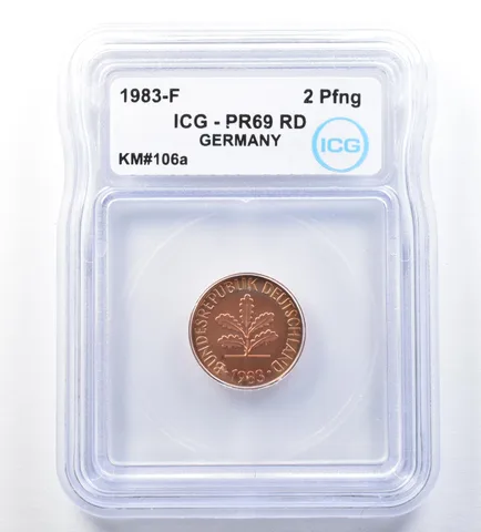 1983 F Germany 2 Pfennig KM#106a PR69 RD ICG *8892